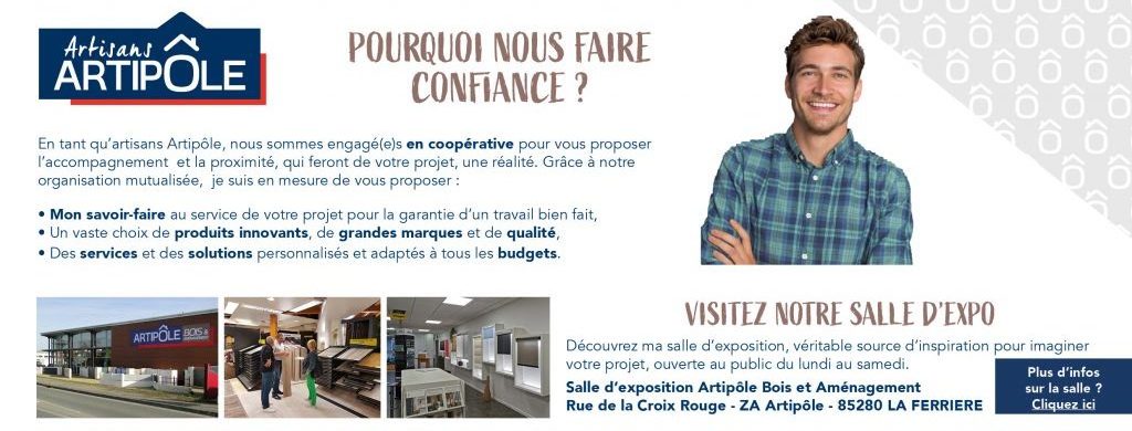 Bandeau Artisan Artipôle SPV Menuiserie, menuisier à Rochetrejoux
